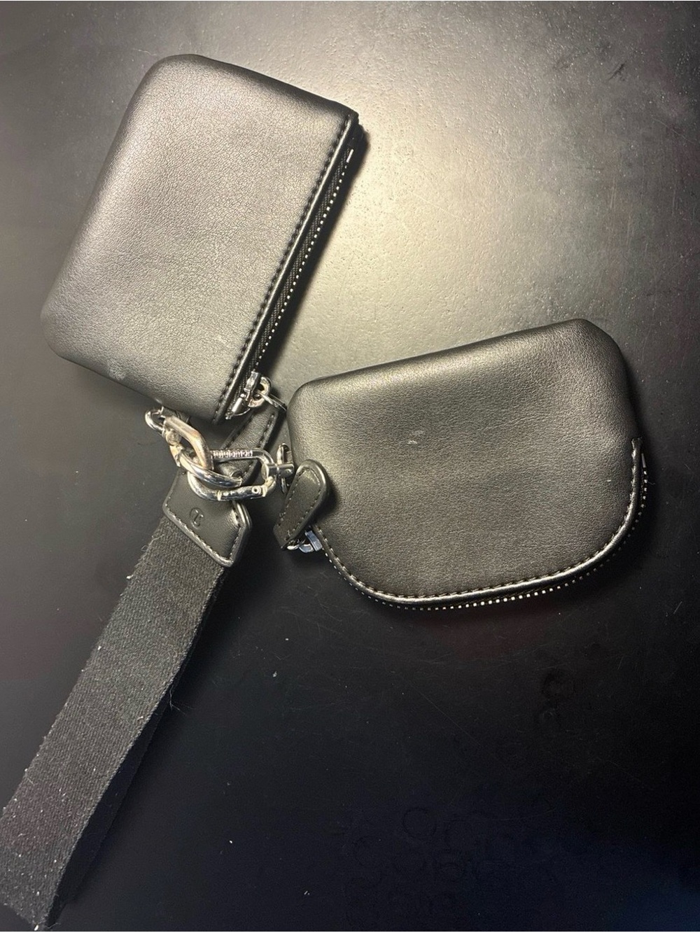 lululemon athletica Black Double Pouch Key & Card Holder